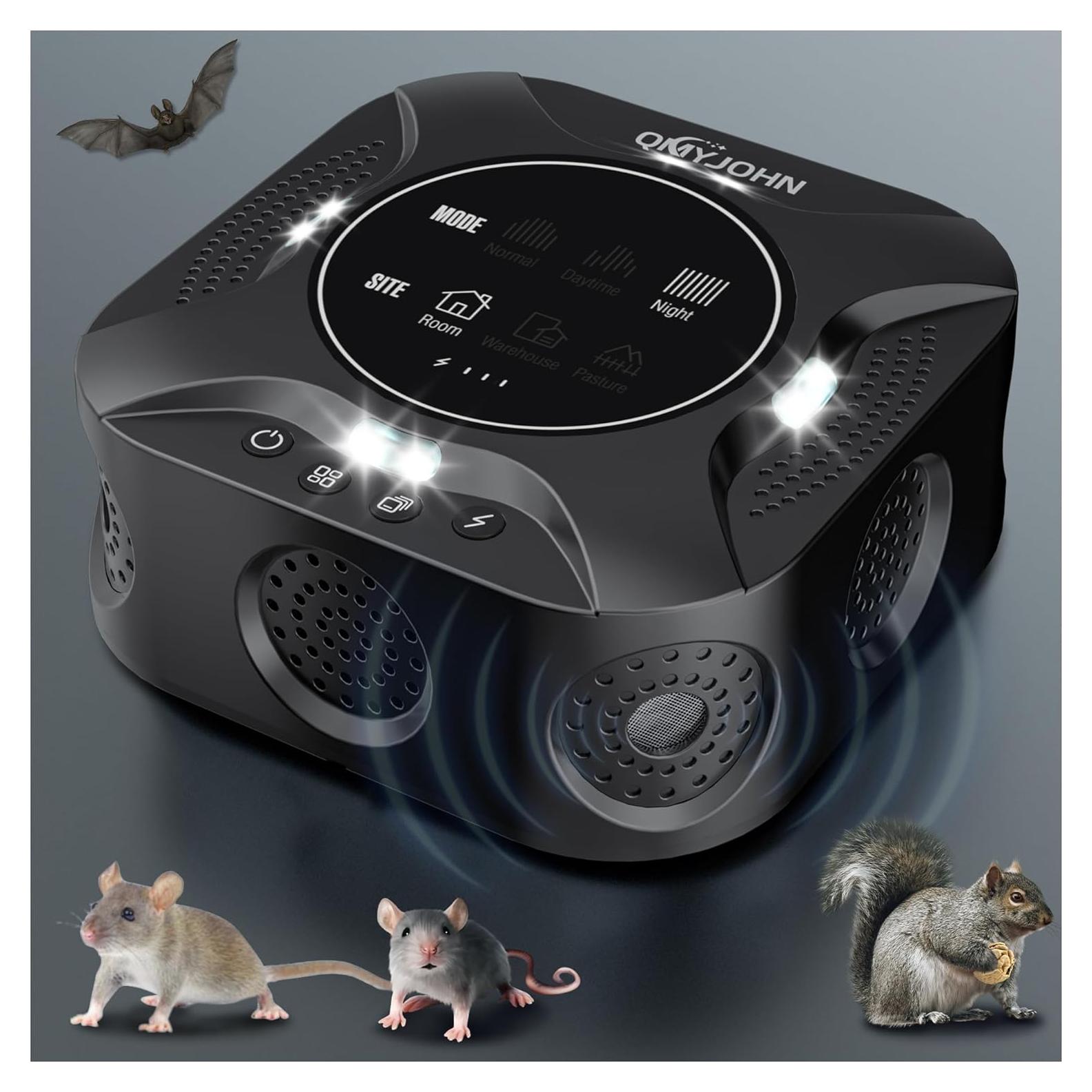 Repelente Ultrasónico de Plagas QMYJOHN con Pantalla LED