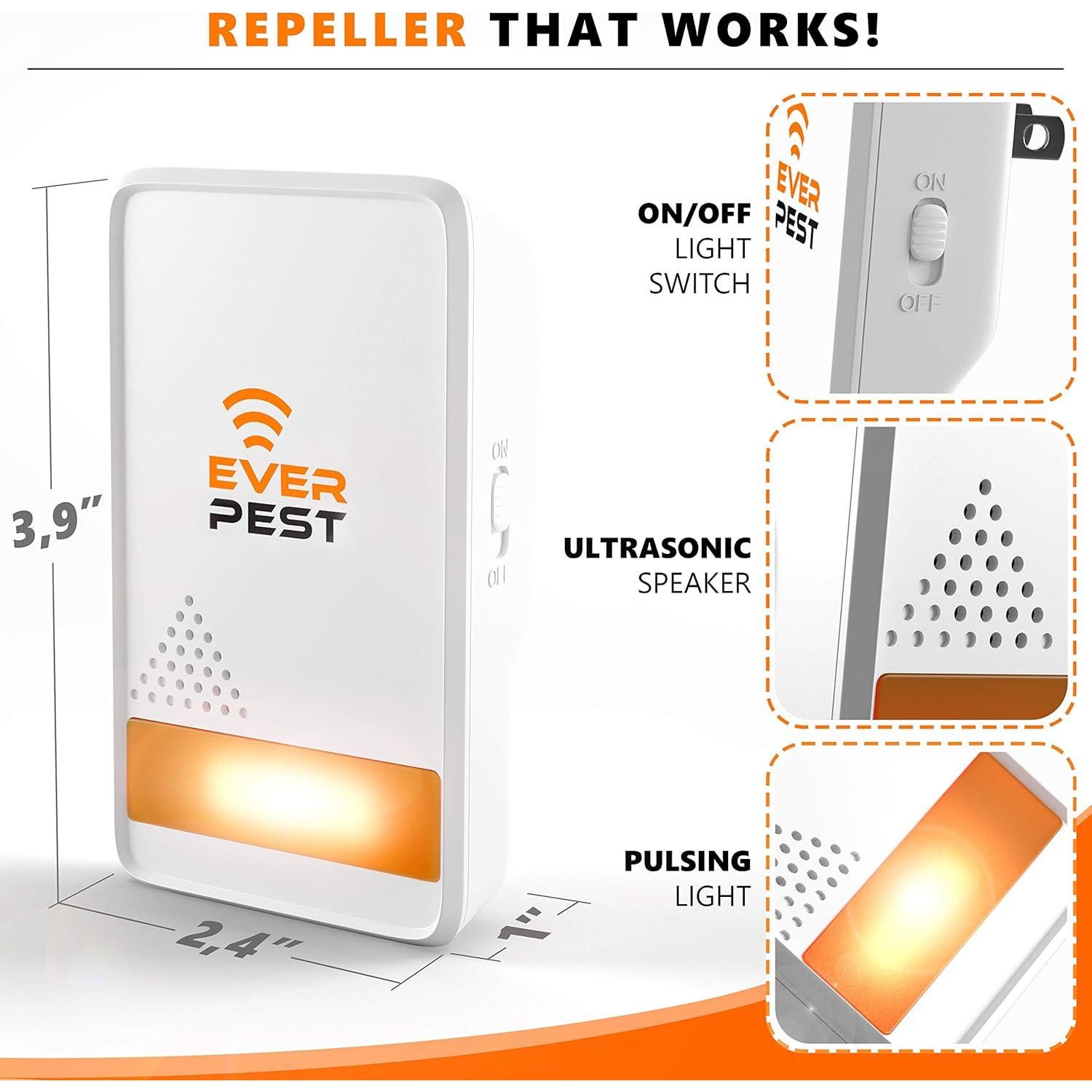 Repelente Ultrasónico Enchufable Ever Pest - 2 Unidades