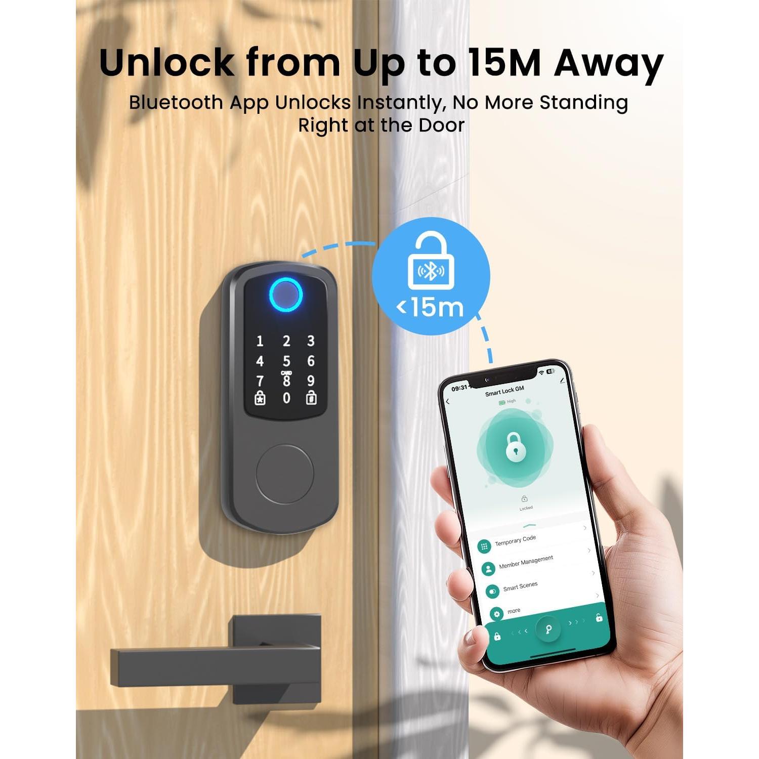 Cerradura Inteligente Bextgoo D10 con Huella Dactilar y Bluetooth