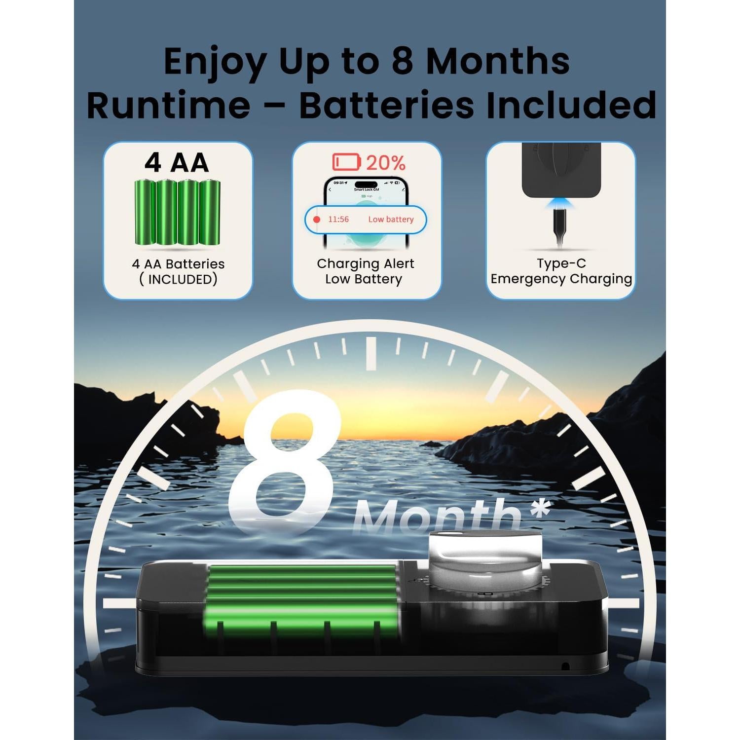 Cerradura Inteligente Bextgoo D10 con Huella Dactilar y Bluetooth