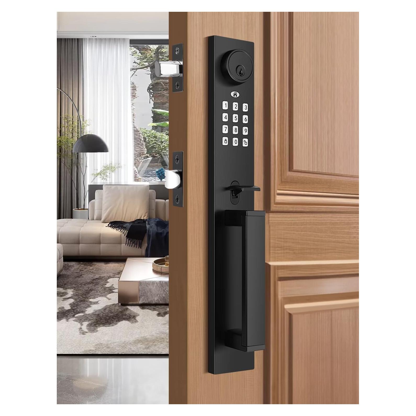 Cerradura Inteligente Tinewa DLEDC9902BK con Manijas y Control APP