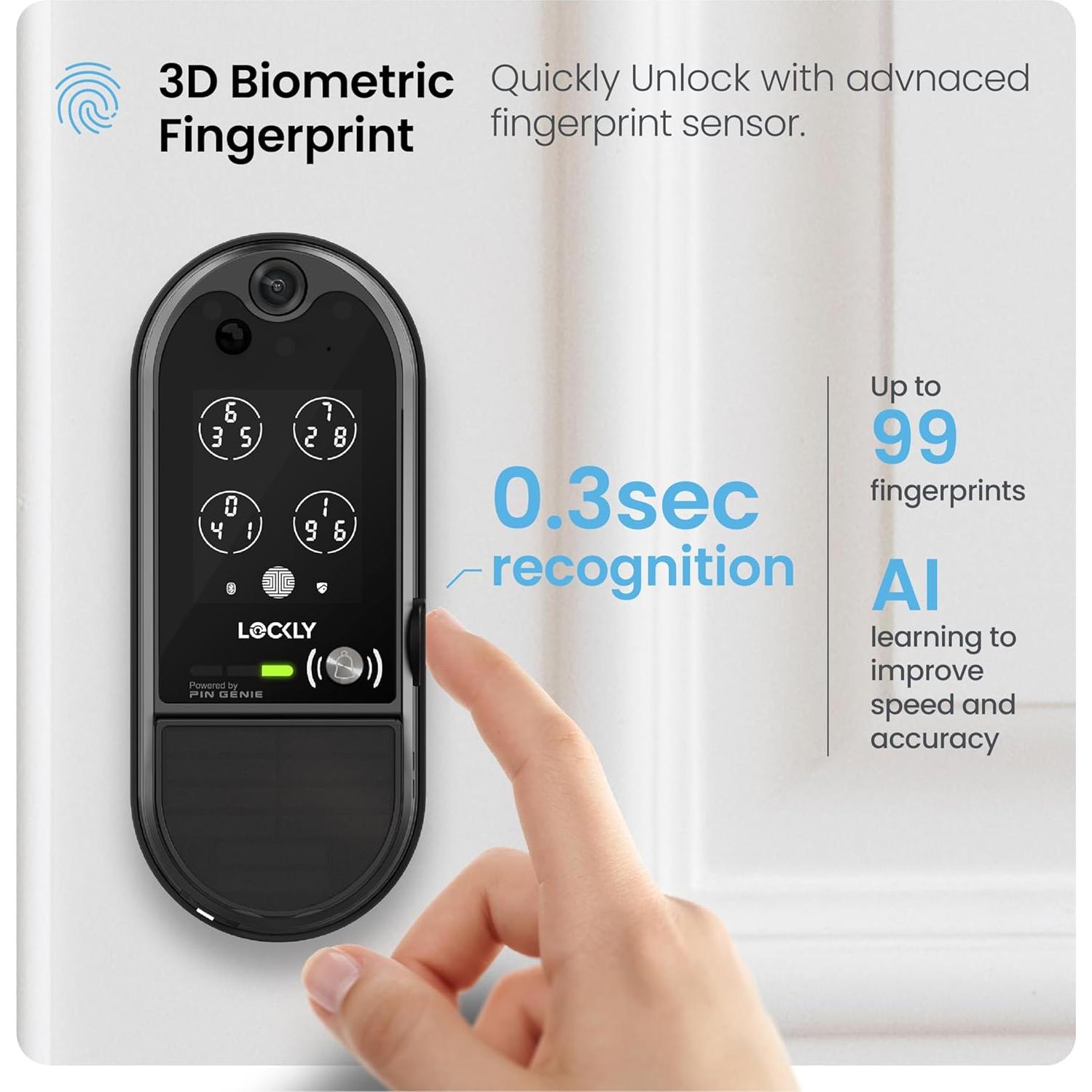 Cerradura Inteligente Lockly Vision Elite con Cámara HD y Timbre