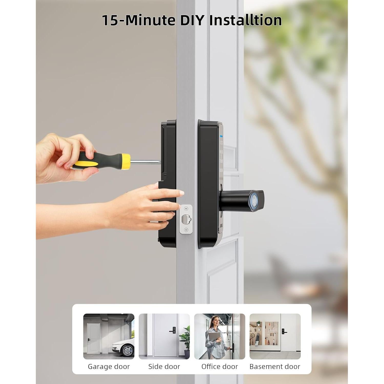 Cerradura Inteligente AMZLOC con Huella Dactilar y App Bluetooth