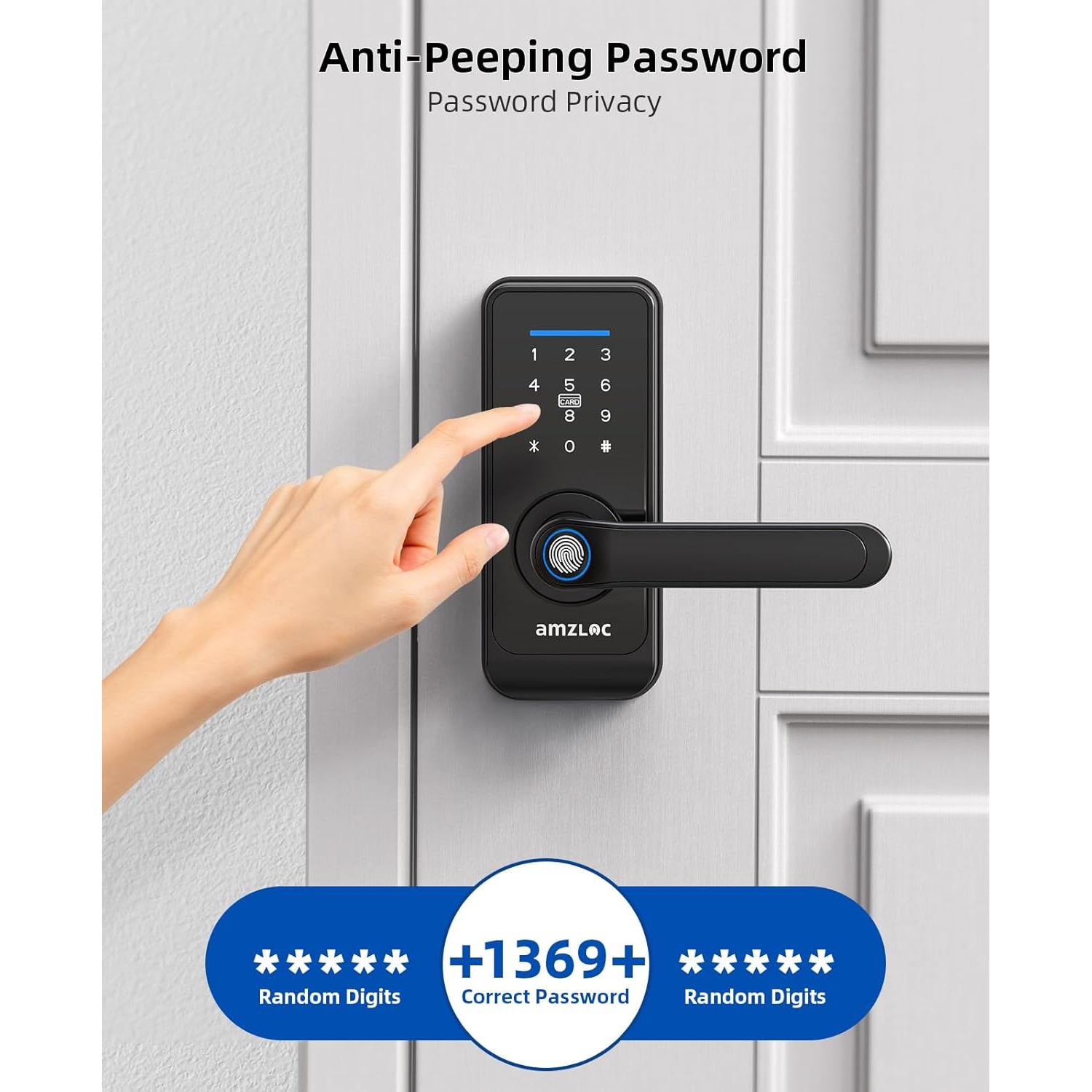 Cerradura Inteligente AMZLOC con Huella Dactilar y App Bluetooth
