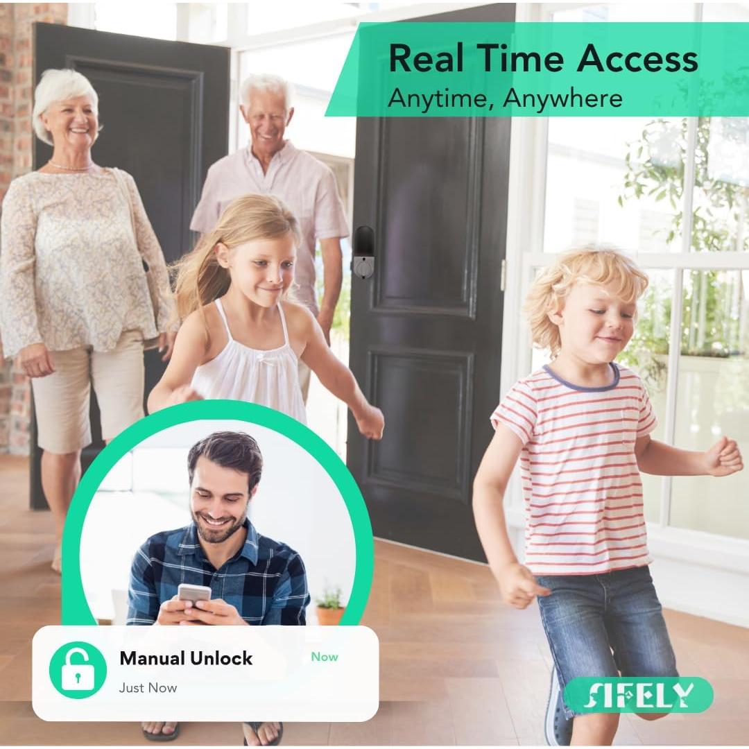 Cerradura Inteligente Sifely O con WiFi y Teclado - Acceso Remoto