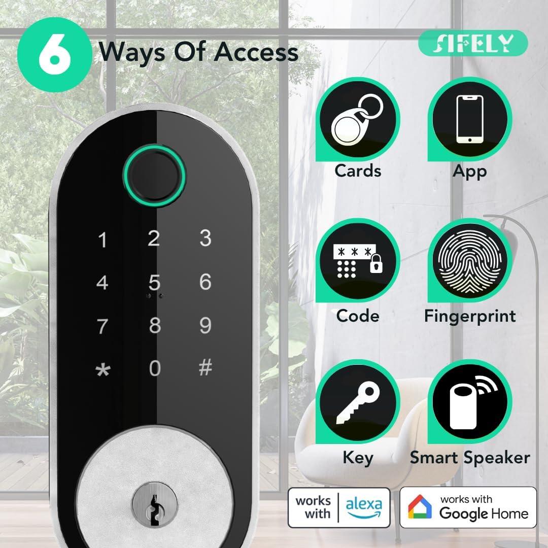 Cerradura Inteligente Sifely O con WiFi y Teclado - Acceso Remoto