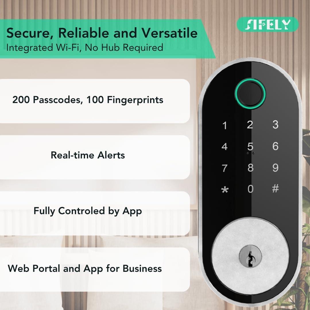 Cerradura Inteligente Sifely O con WiFi y Teclado - Acceso Remoto