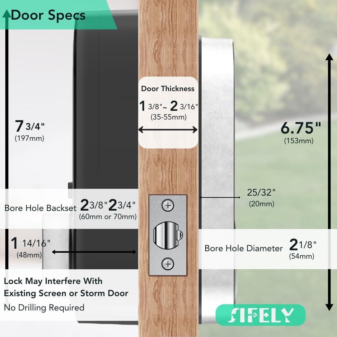 Cerradura Inteligente Sifely O con WiFi y Teclado - Acceso Remoto