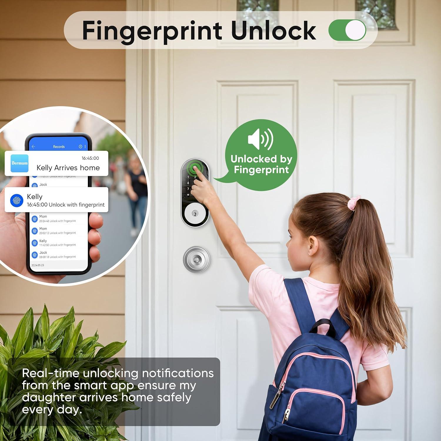 Cerradura Electrónica Dermum Modelo O con Teclado y Huella