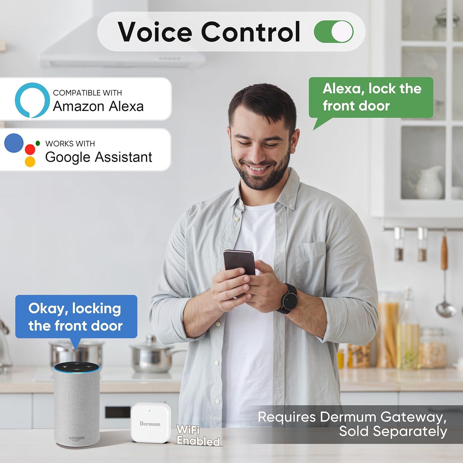 Cerradura Electrónica Dermum Modelo O con Teclado y Huella