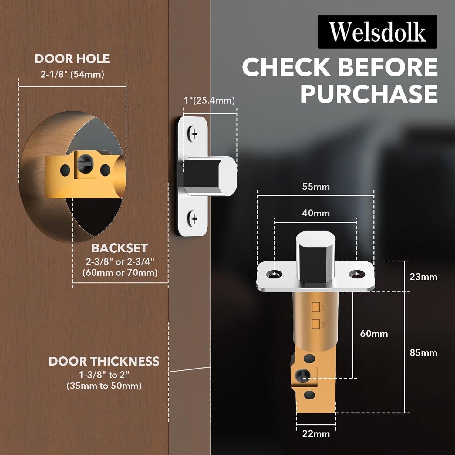 Cerradura Inteligente Welsdolk H1 con Teclado, Cobre Antiguo
