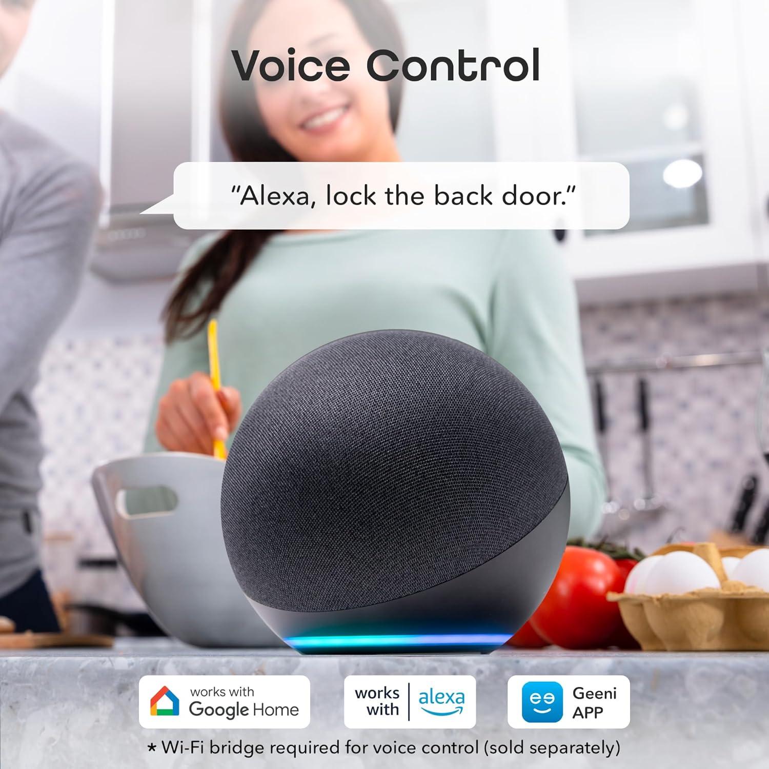 Cerradura inteligente Geeni con teclado y control por voz