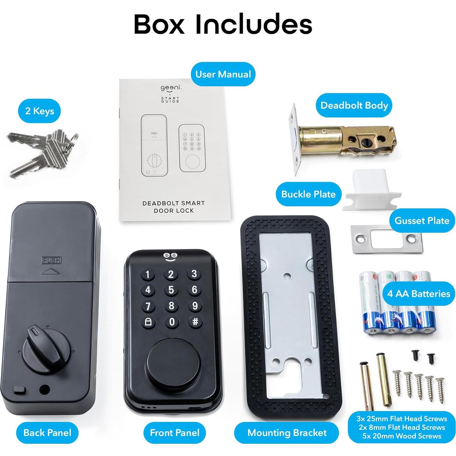 Cerradura inteligente Geeni con teclado y control por voz