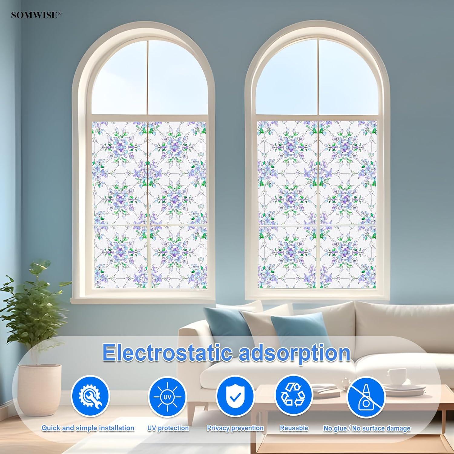 Película de Privacidad para Ventanas Somwise 44.5x199.4 cm Vinilo