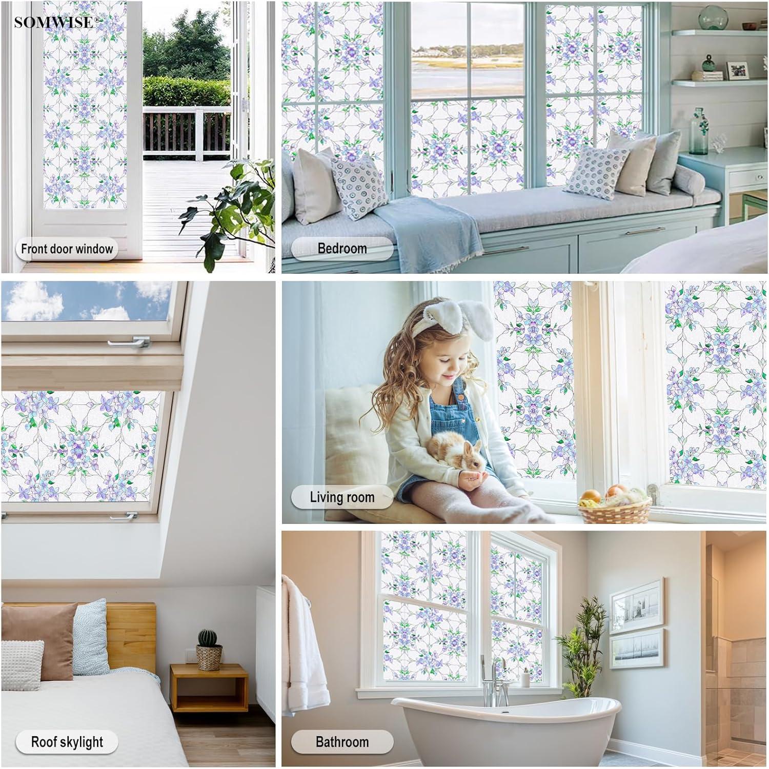 Película de Privacidad para Ventanas Somwise 44.5x199.4 cm Vinilo