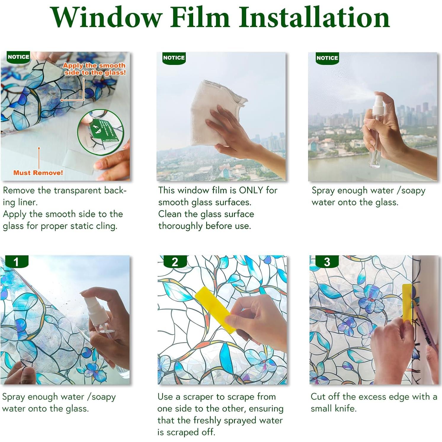 Película de Privacidad para Ventanas Somwise 44.5x199.4 cm Vinilo