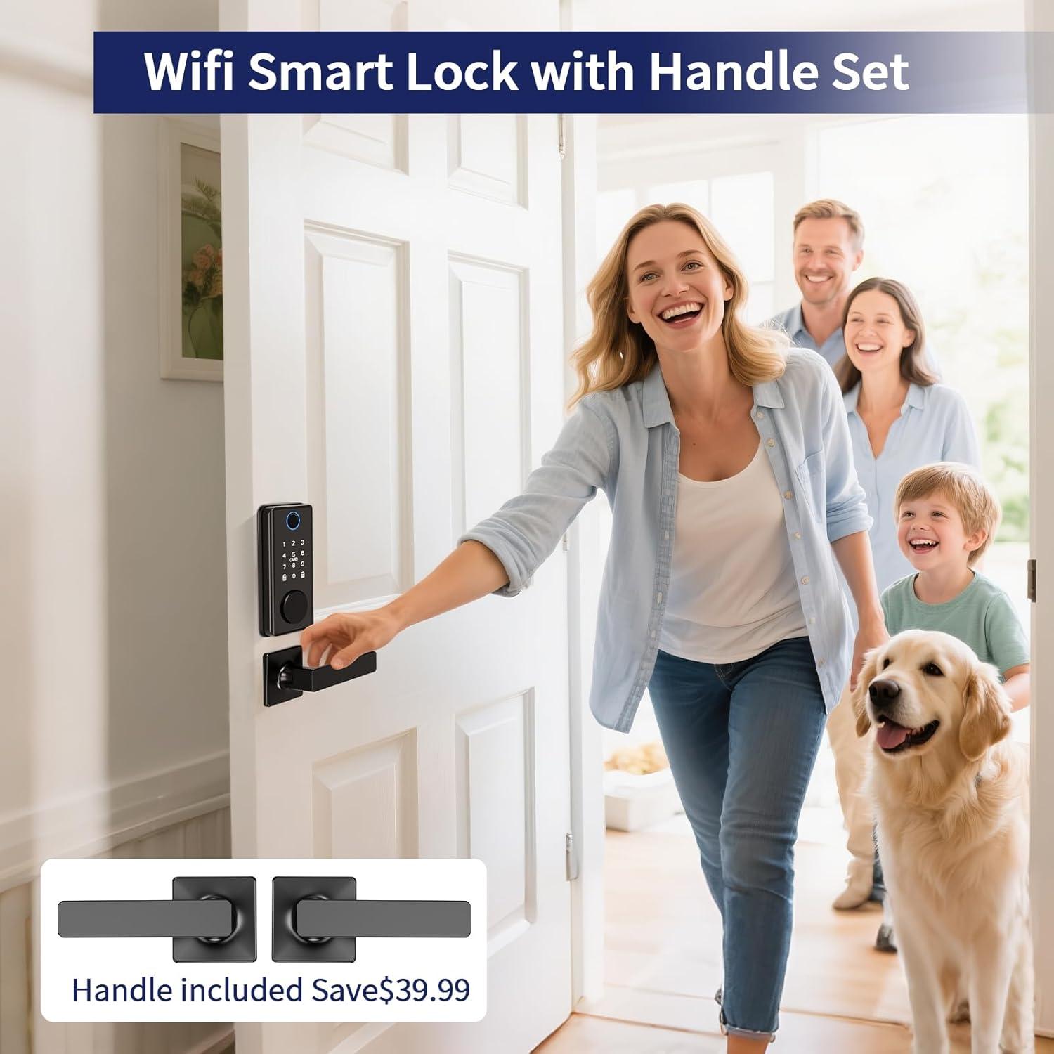 Cerradura Inteligente SnugSpot WiFi con Huella Dactilar y App