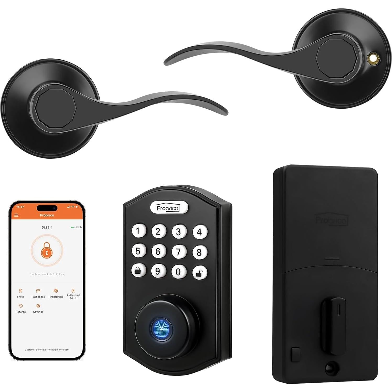 Cerradura Inteligente Probrico con Teclado y Huella Dactilar