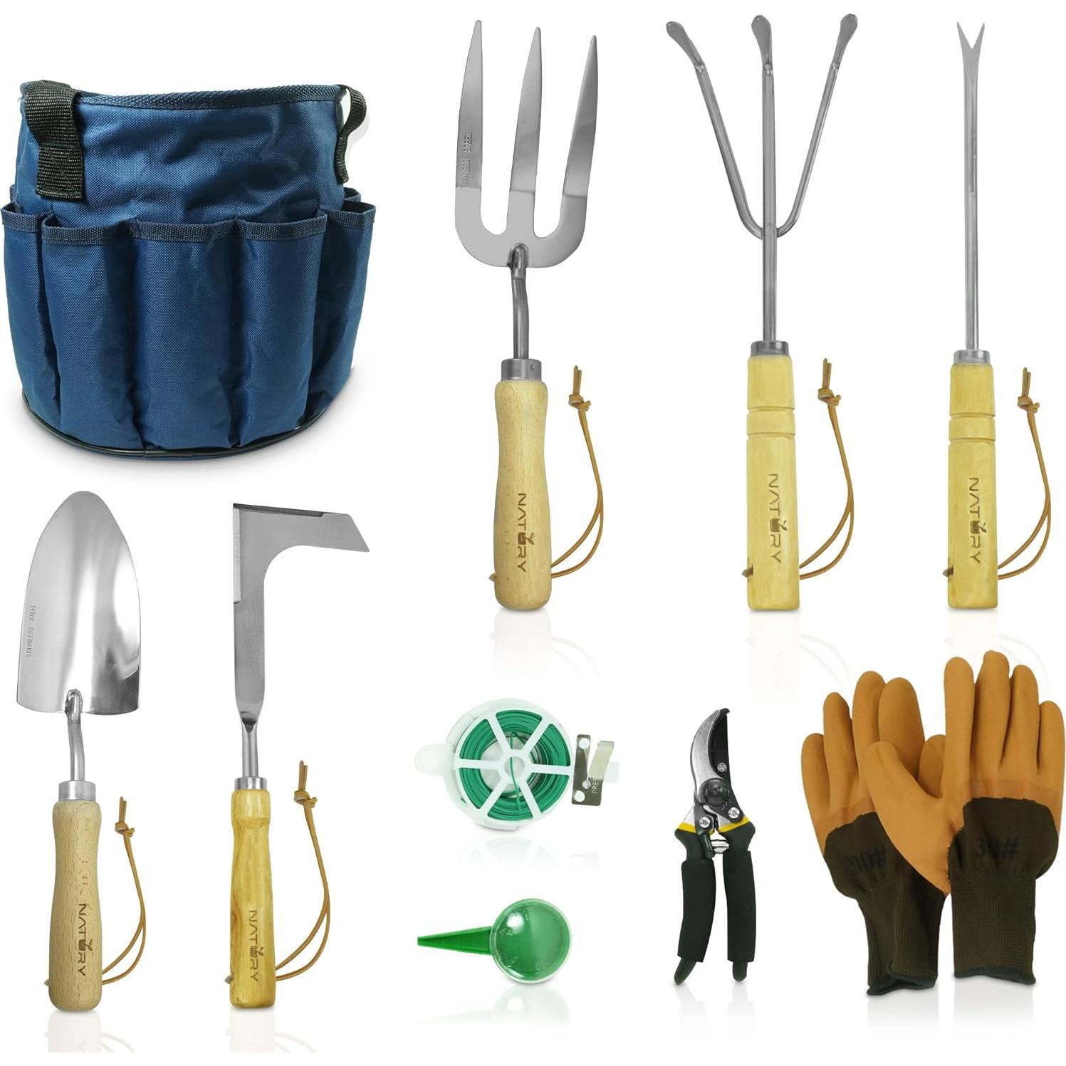 Juego de Herramientas de Jardín Natury - Acero Inoxidable Premium
