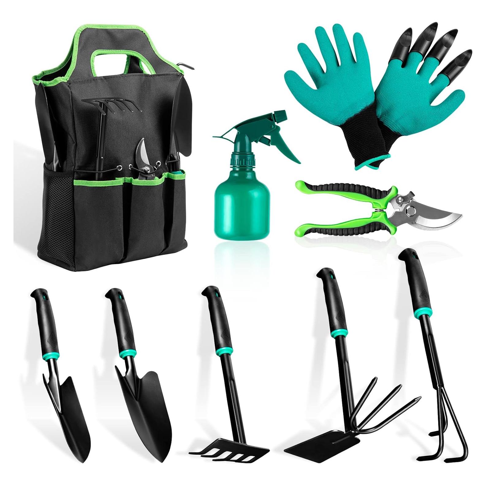 Juego de Herramientas de Jardín 9 Piezas Richday con Bolsa
