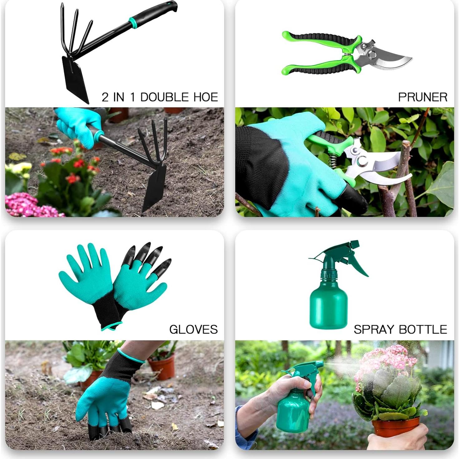 Juego de Herramientas de Jardín 9 Piezas Richday con Bolsa