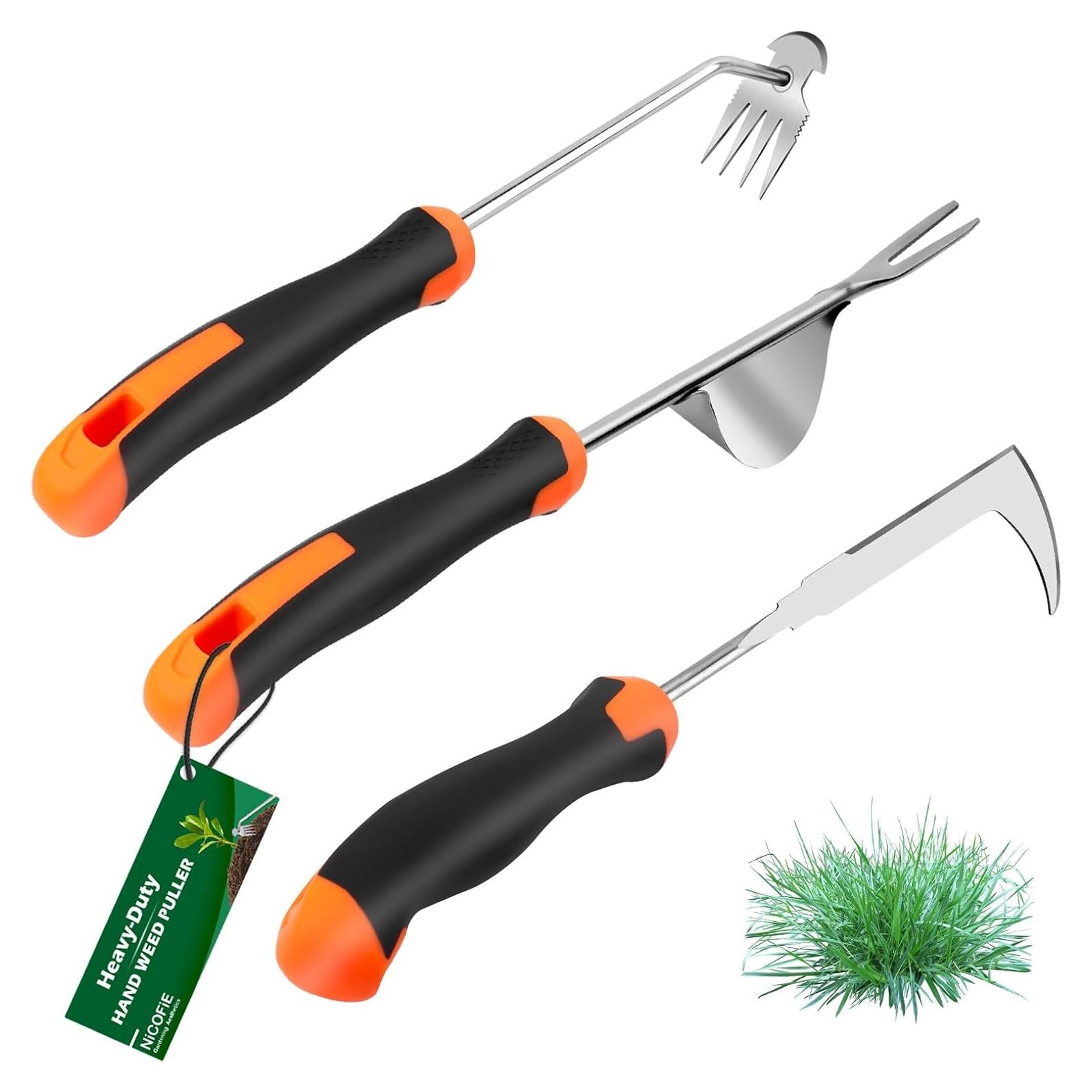 Kit de Desmalezado Manual Nicofie - 3 Piezas, Mango Ergonómico