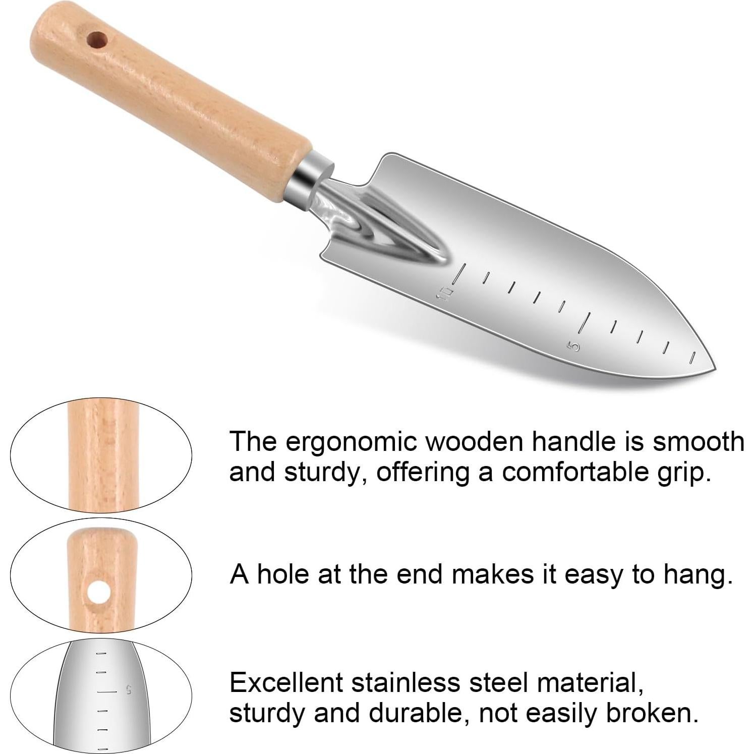 Juego de Herramientas de Jardinería DWFKHT 6 Piezas Acero Inoxidable