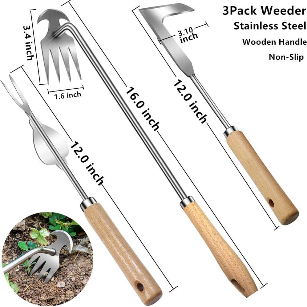 Juego de 3 herramientas de desmalezado Semifrut - Acero inoxidable