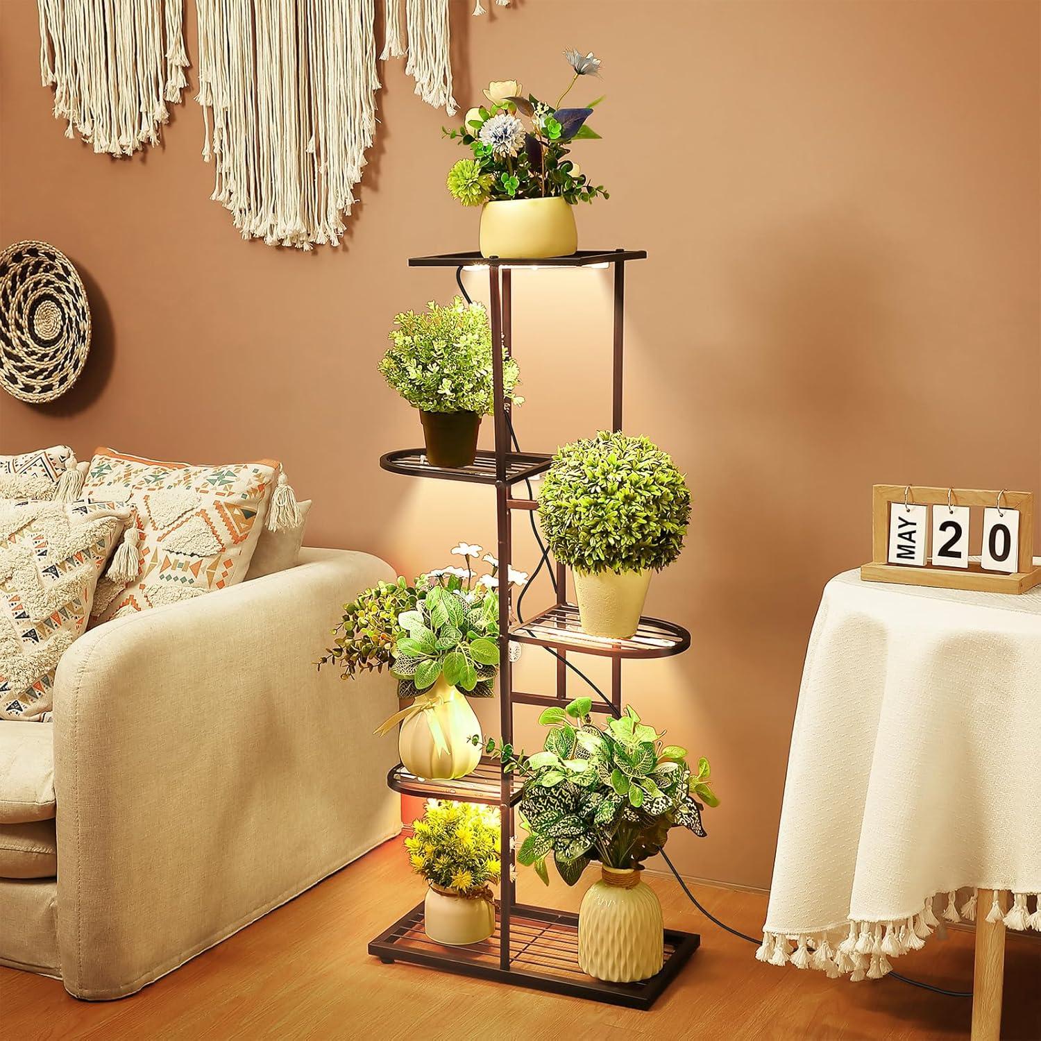 Soporte para Plantas Feekoon 5 Niveles con Luces LED Espectro Completo