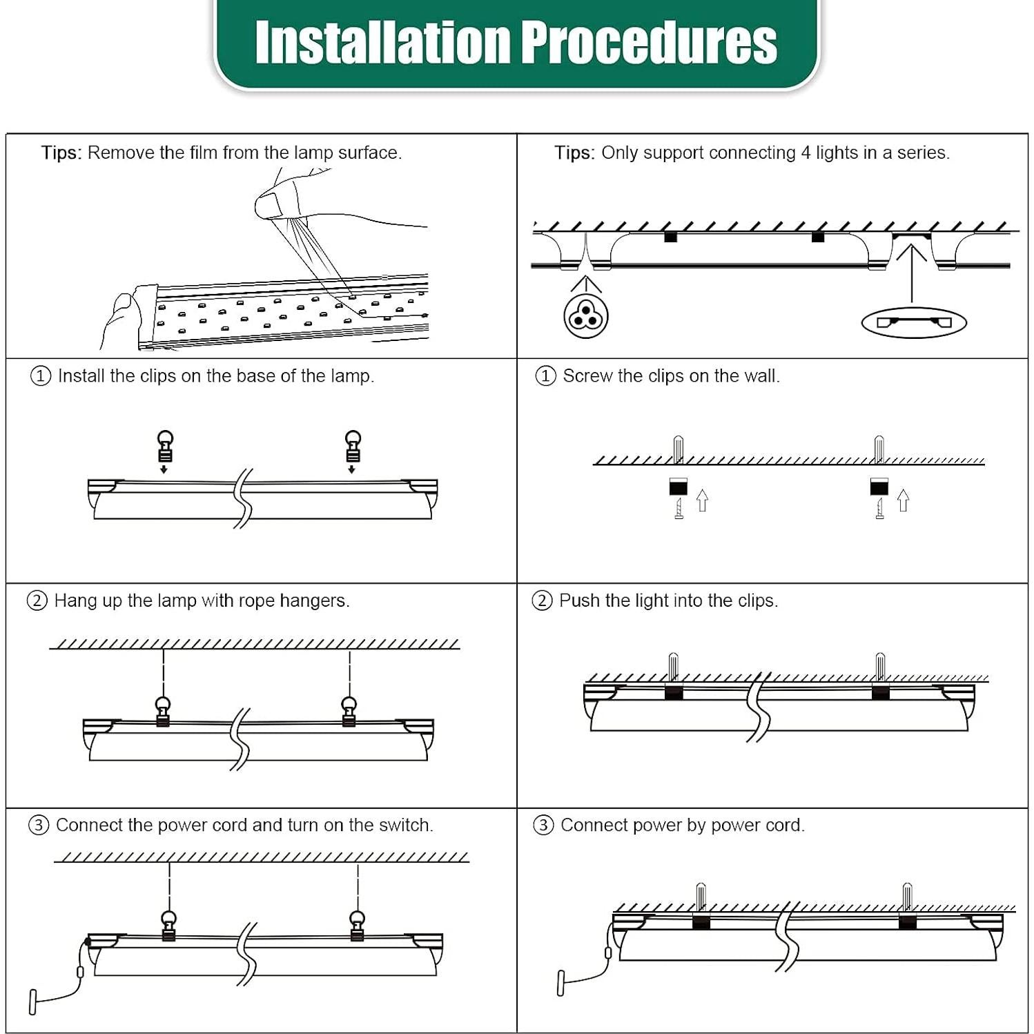 Luz de Crecimiento LED SZHLUX 4FT 140W Espectro Completo