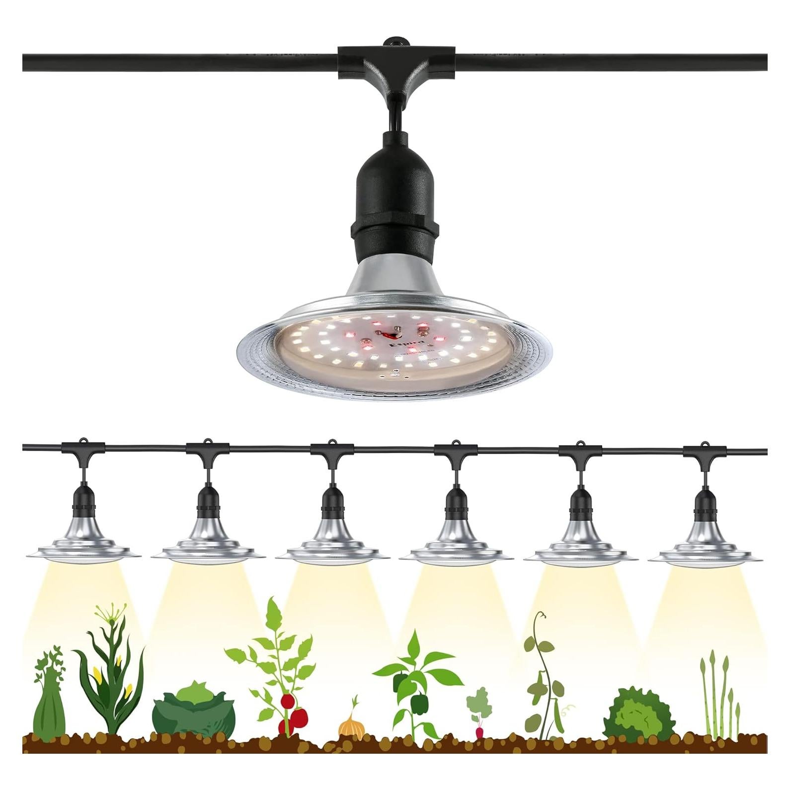 Luz de Cultivo LED Espird 6 Bombillas 21.3FT Impermeable
