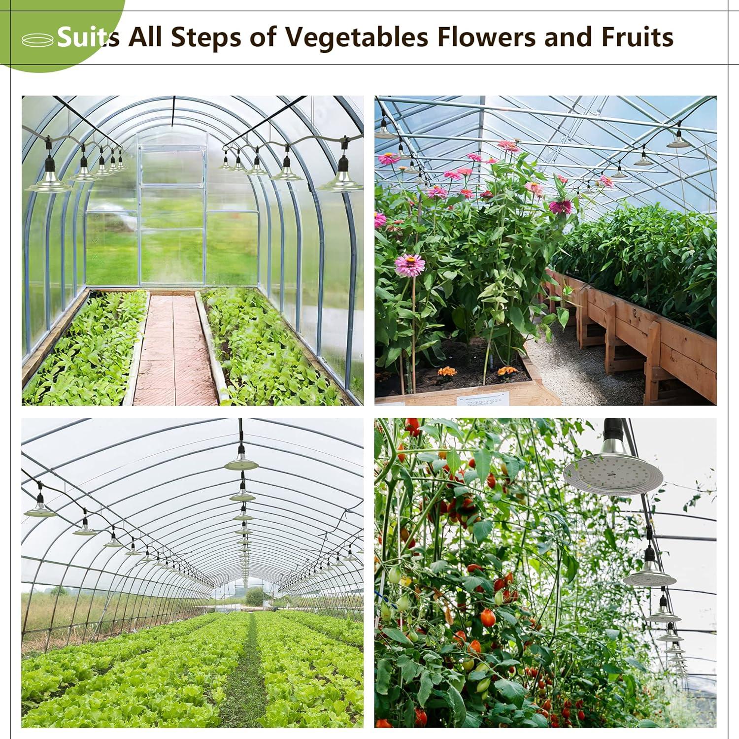 Luz de Cultivo LED Espird 6 Bombillas 21.3FT Impermeable