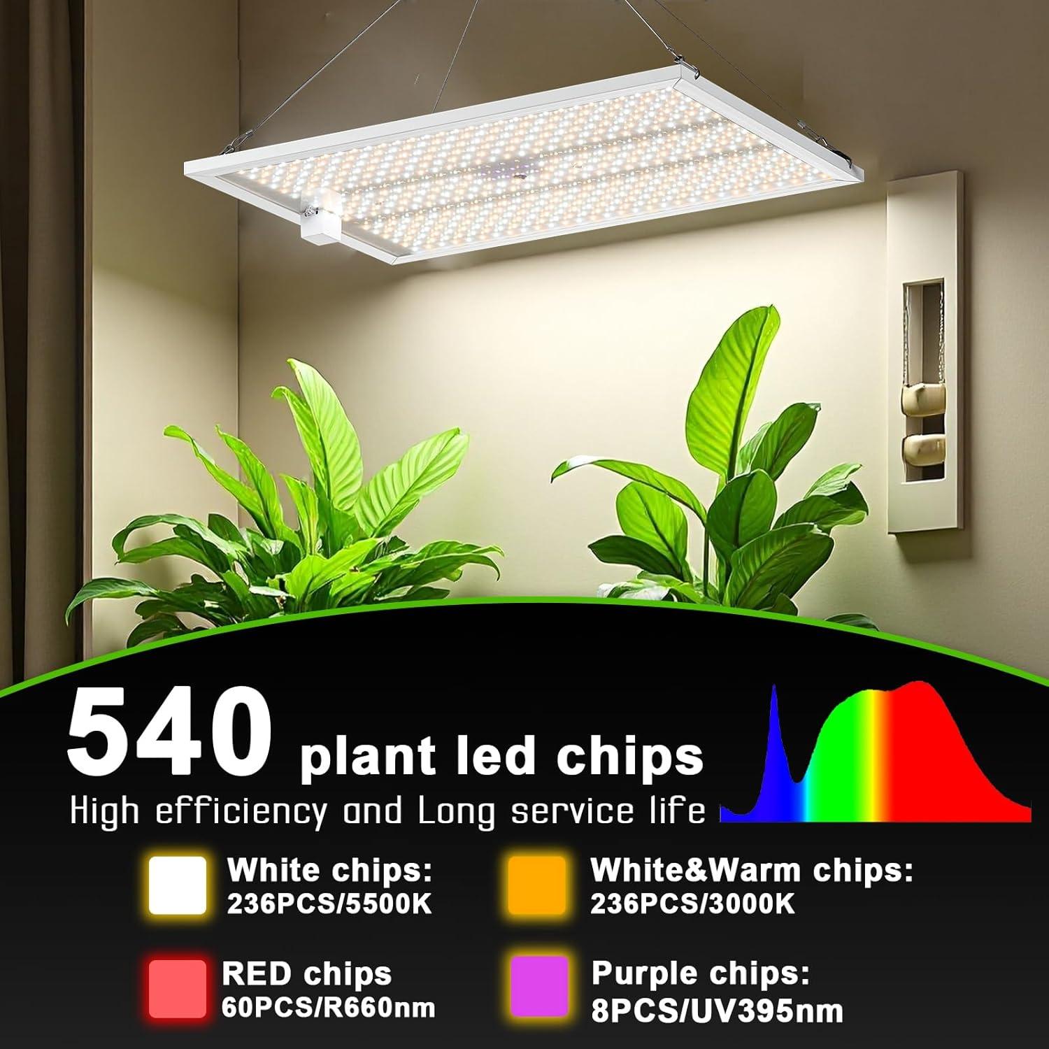 Luz de Crecimiento para Plantas Yadoker 100W con 540 LEDs