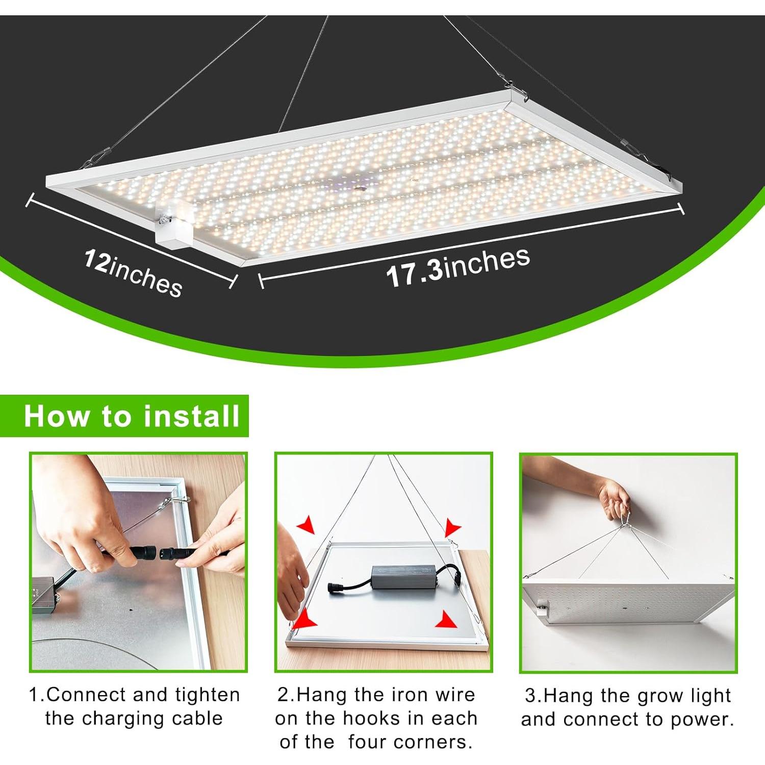 Luz de Crecimiento para Plantas Yadoker 100W con 540 LEDs