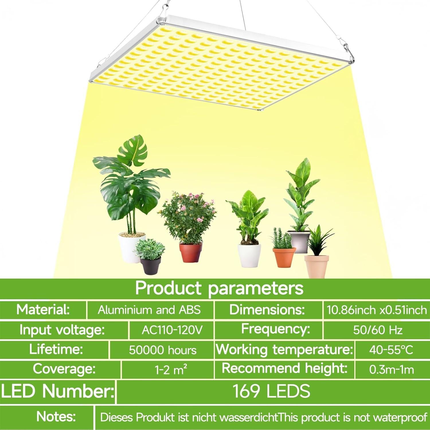 Luz de Cultivo LED 40W CUPAN Espectro Completo para Plantas