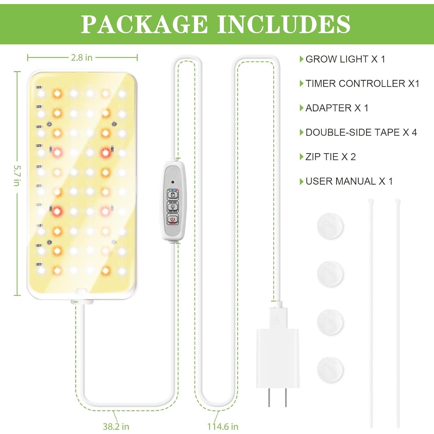Luz de Crecimiento LED FOXGARDEN 60 LEDs Espectro Completo