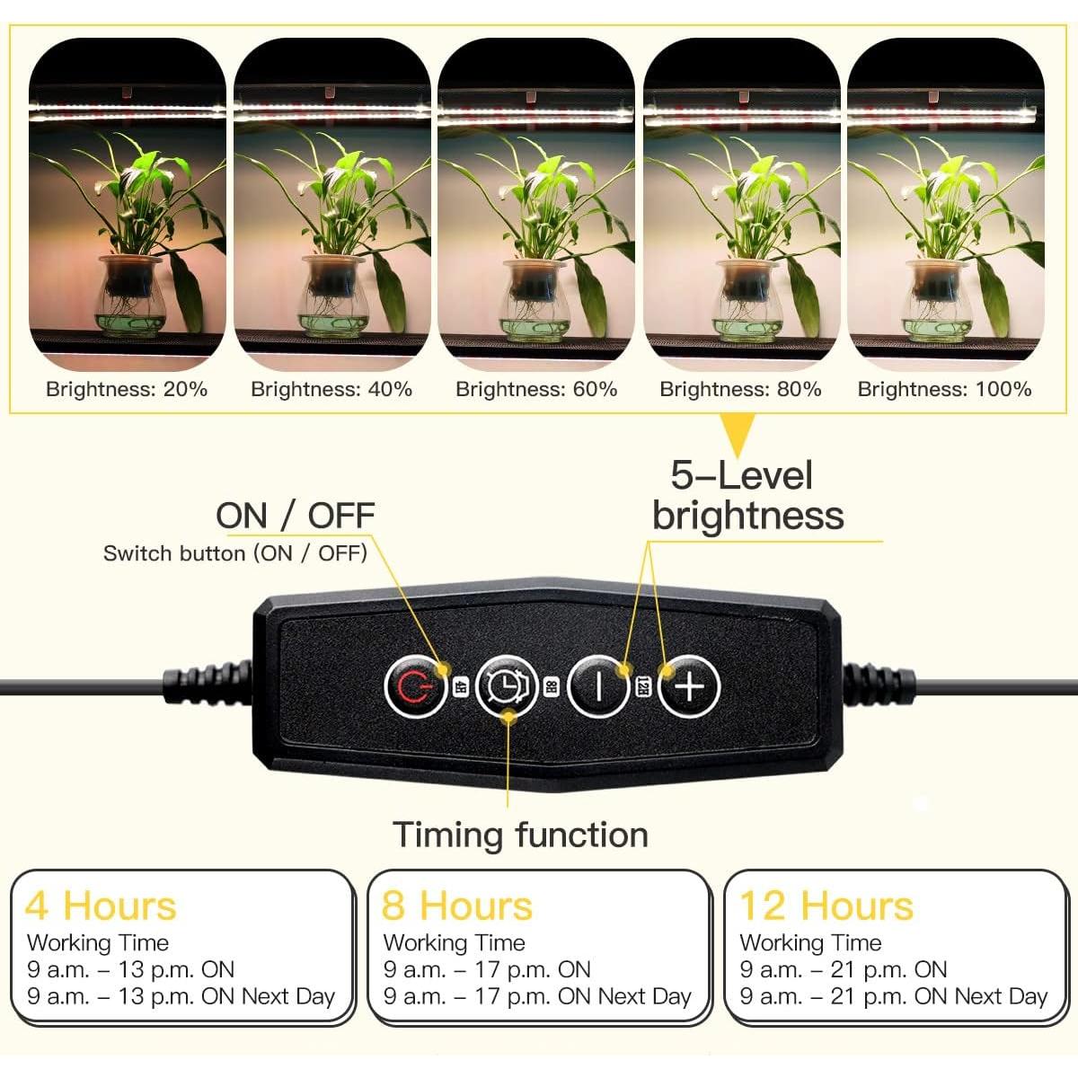 Tiras de Luz LED de Crecimiento GYTF 6.1m Regulable 3500K