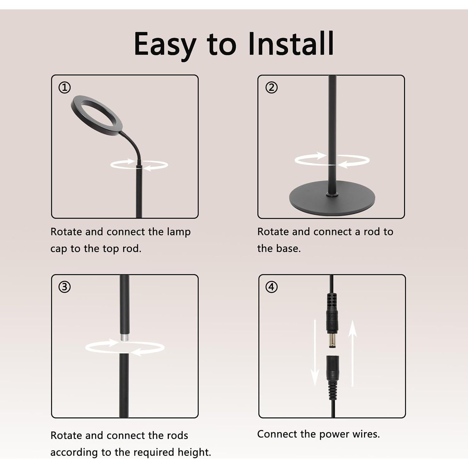 Luz de Crecimiento LED Geciliaoran 173 cm Espectro Completo
