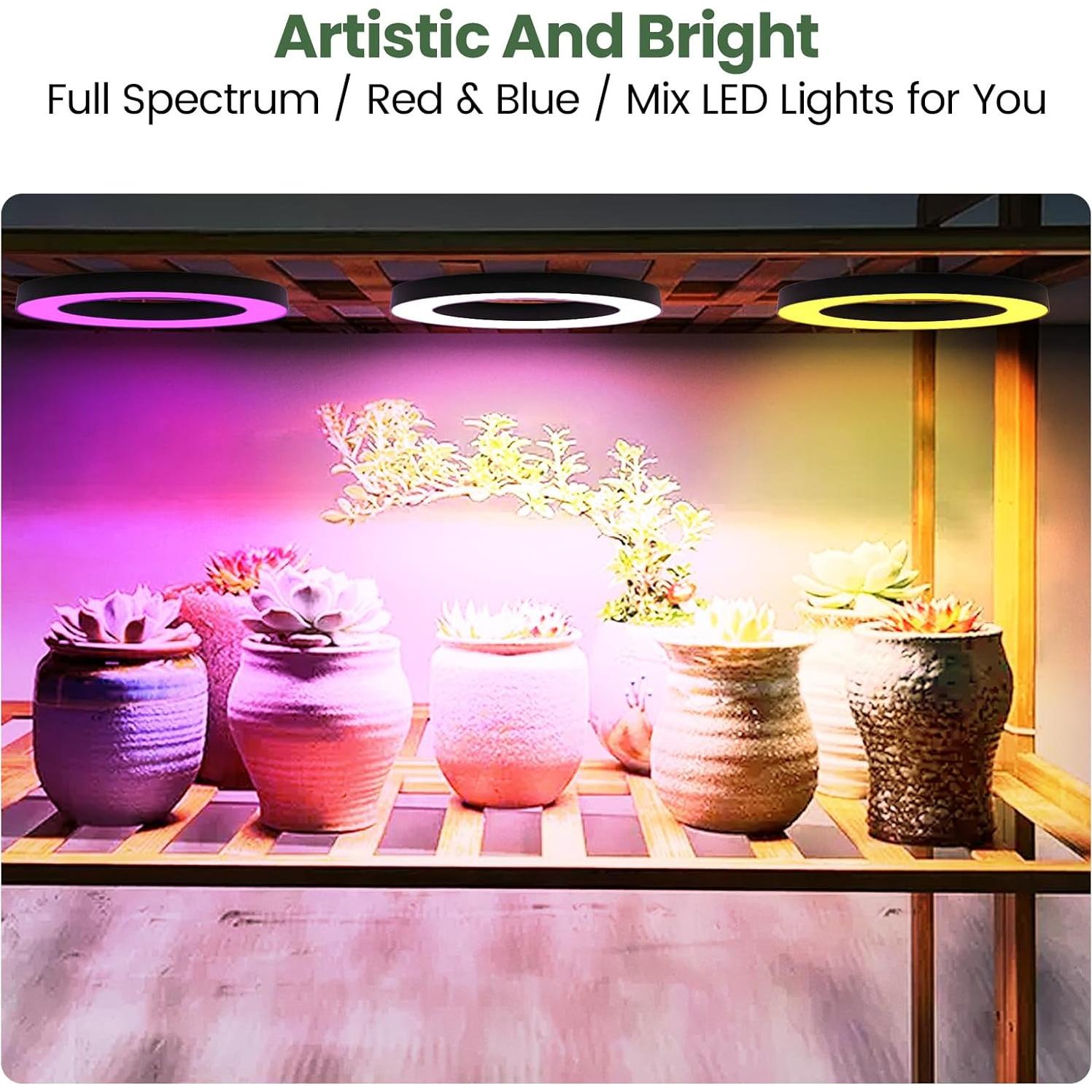 Luz de Crecimiento de Techo Mosthink 16x16cm 288 LEDs Espectro Completo