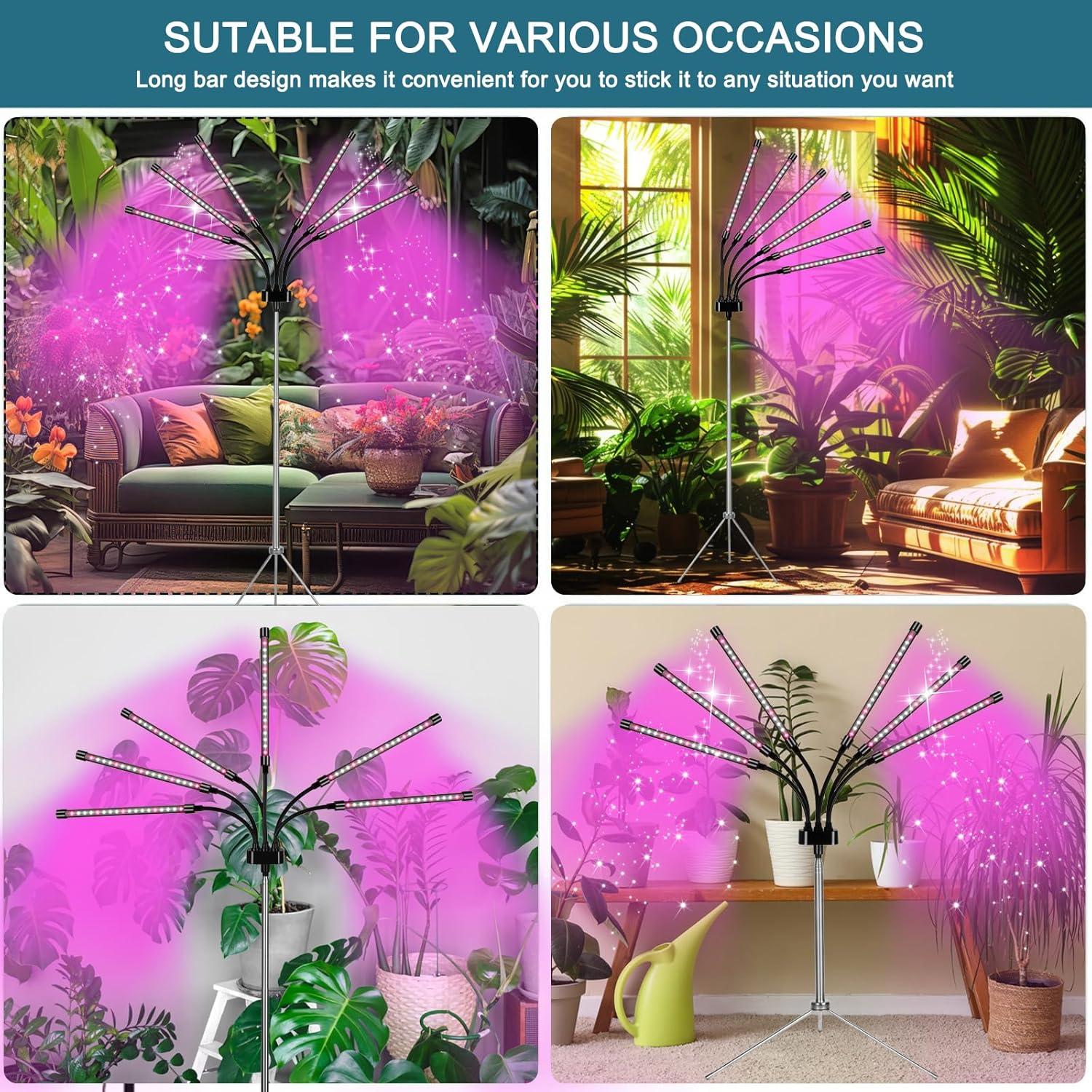 Luz de Crecimiento LED Mefflypee Tipo B con Trípode Ajustable