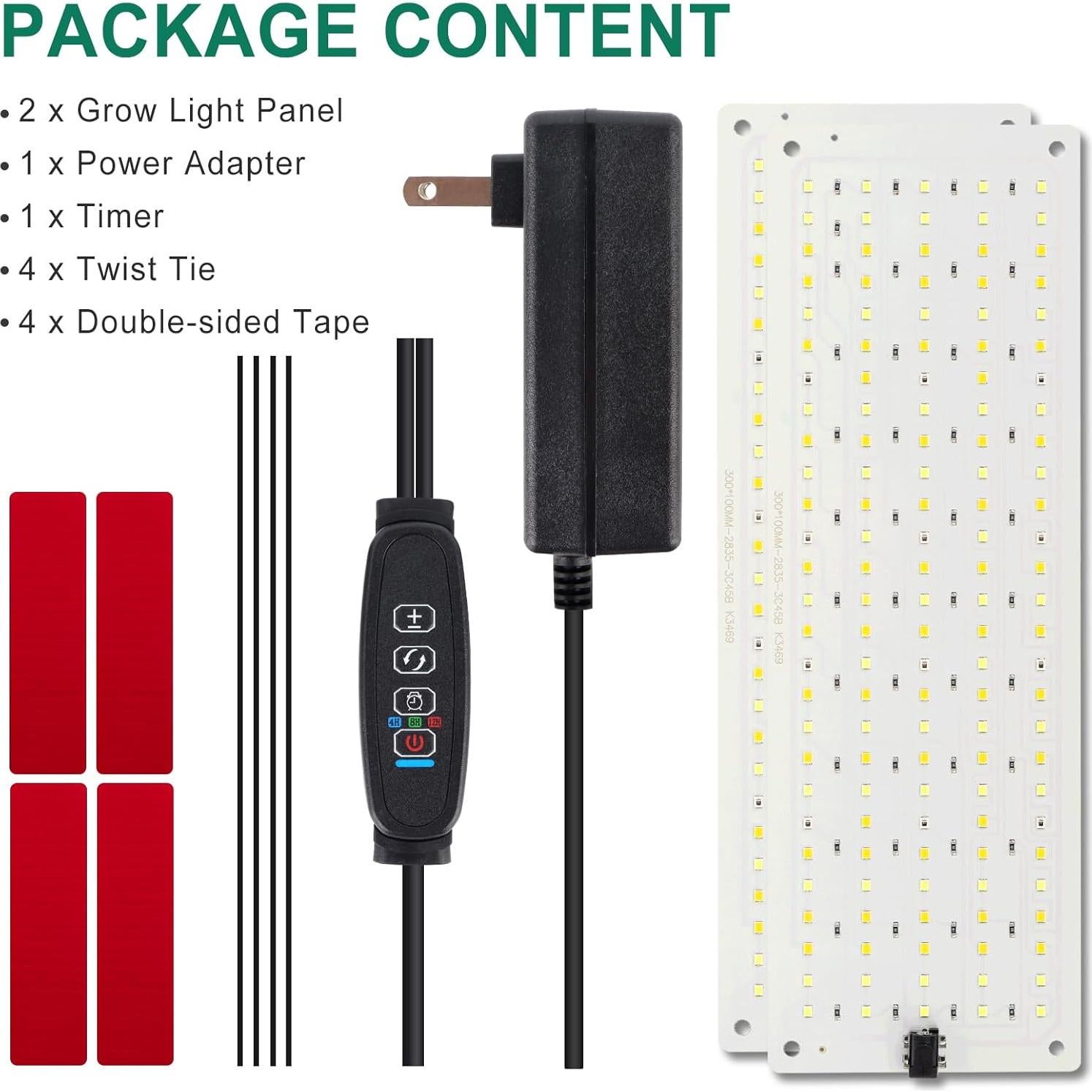 Lámpara de Cultivo LED LBW 20W Espectro Completo 2 Paquete