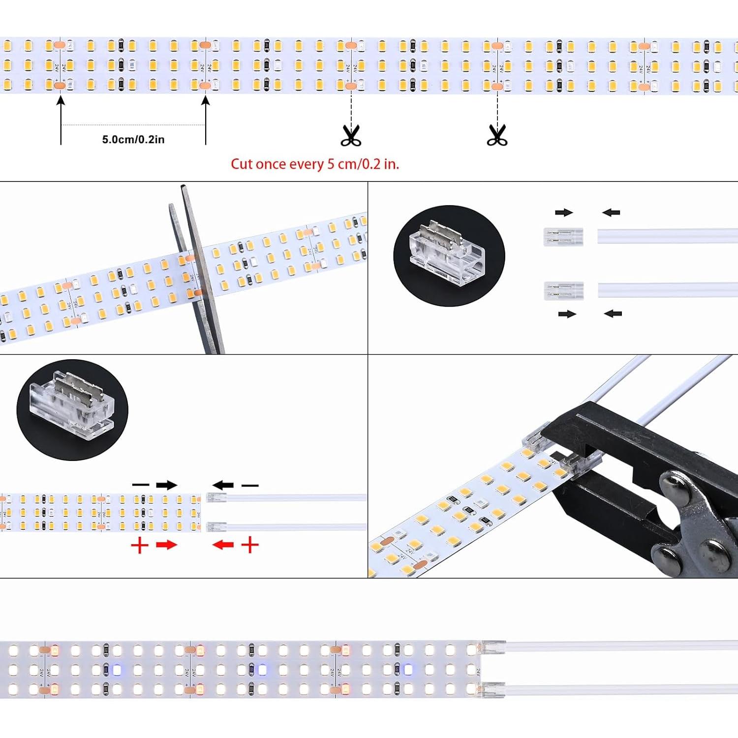 Luz de Crecimiento LED 5m FOSUO Espectro Completo 120W