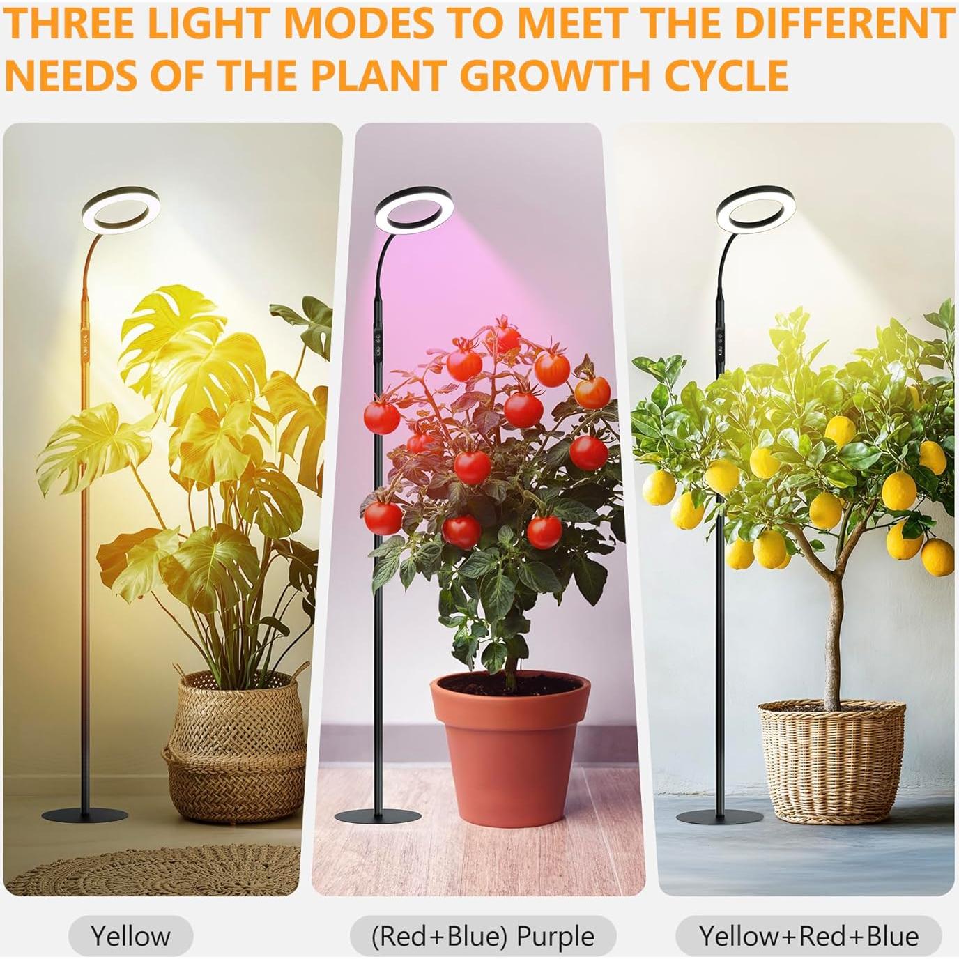 Luz de Cultivo LED 20W Vsoke Espectro Completo Altura Ajustable