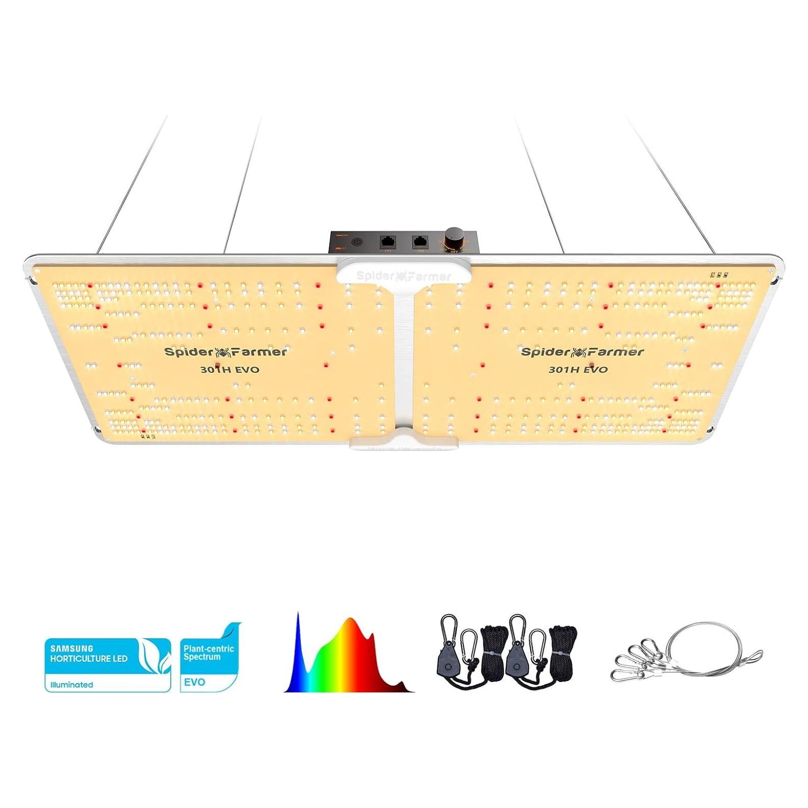 Luz de Cultivo LED Spider Farmer SF2000, 200W Regulable