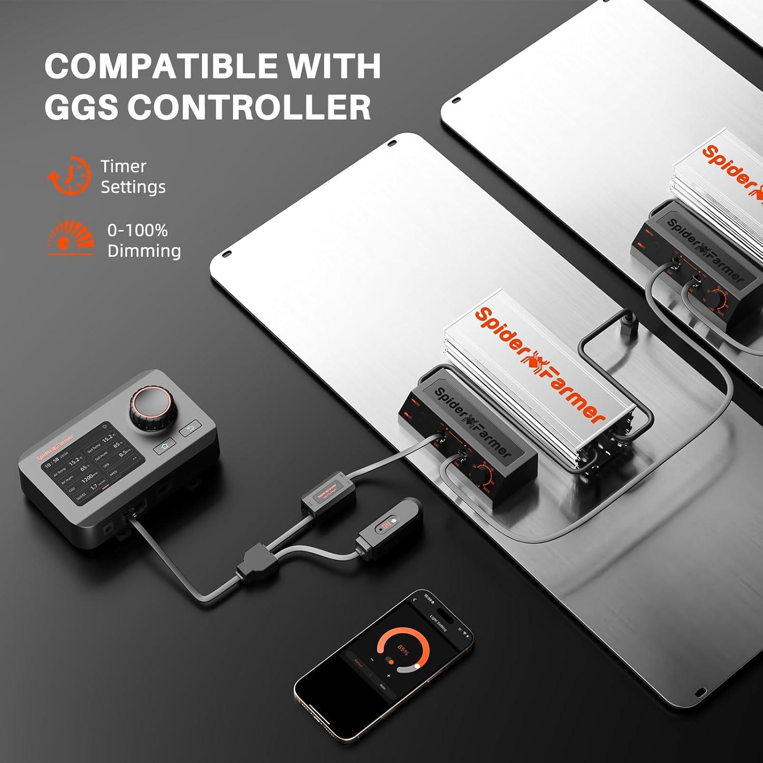 Luz de Cultivo LED Spider Farmer SF2000, 200W Regulable