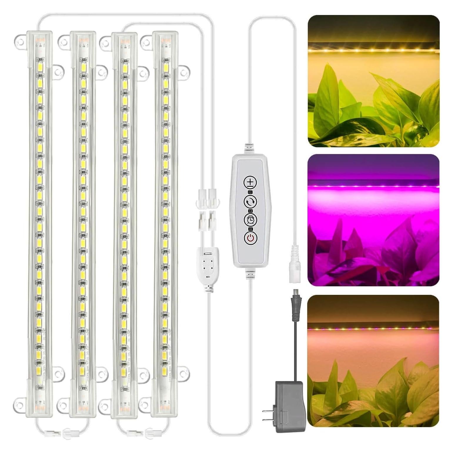 Luz de Crecimiento LED Abonnyc 96 Leds Espectro Completo 25cm