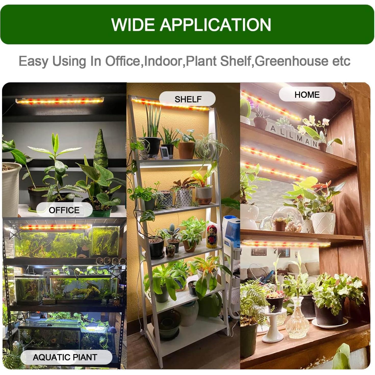 Luz de Crecimiento LED Abonnyc 96 Leds Espectro Completo 25cm