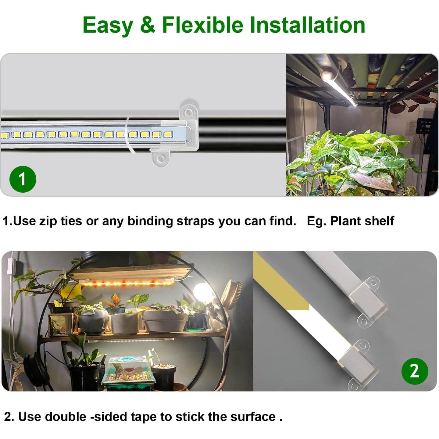 Luz de Crecimiento LED Abonnyc 96 Leds Espectro Completo 25cm