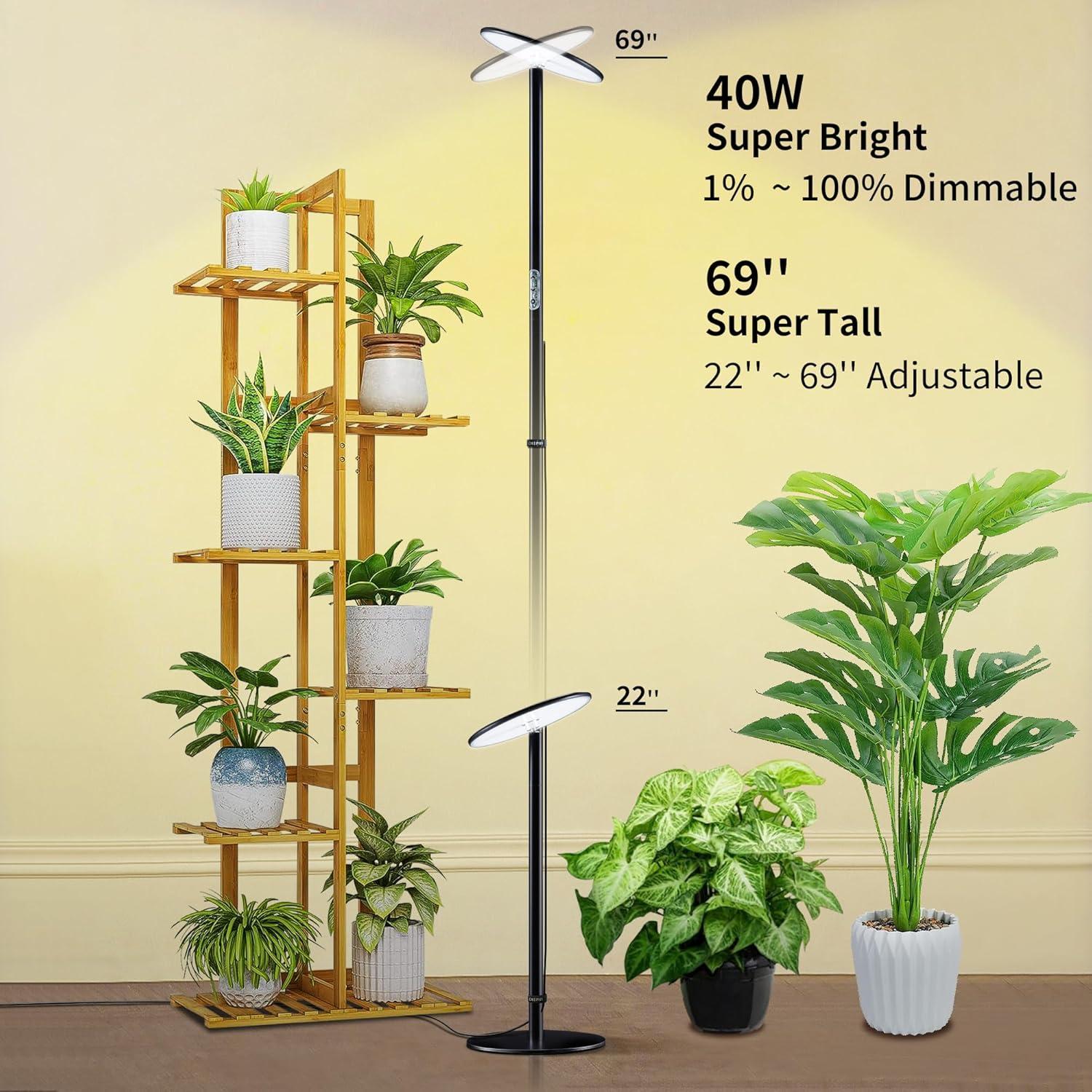 Luz de Cultivo LED Chiphy 40W Espectro Completo con Temporizador