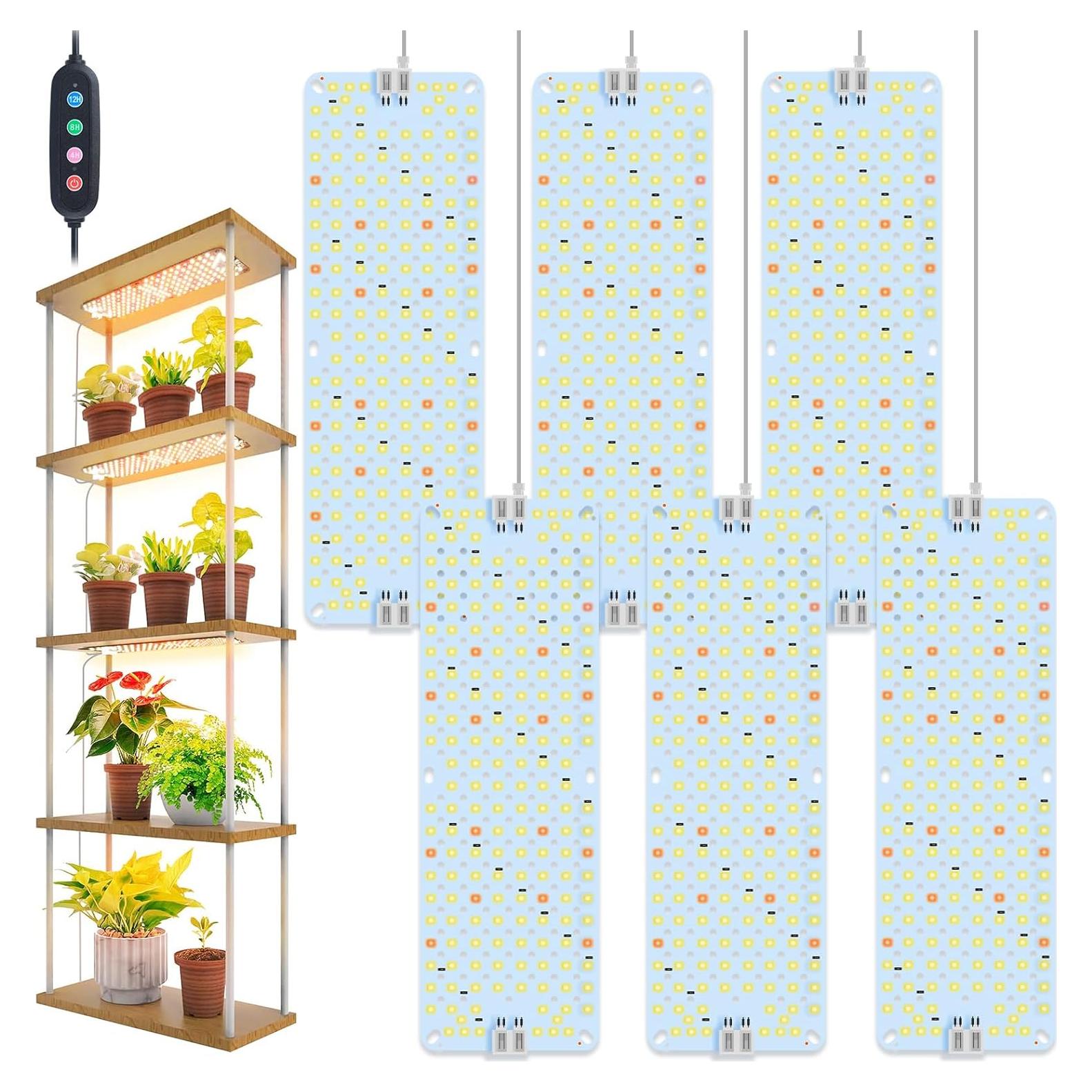 Luces de Crecimiento FECiDA 6Pack 60W para Plantas de Interior